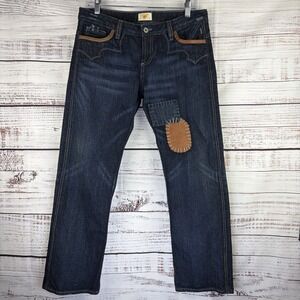 Antik Denim Jeans Size 30 90s Boho‎ Hippie Embroidered Patches Selvedge USA Made